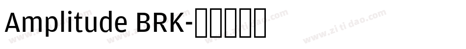 Amplitude BRK字体转换